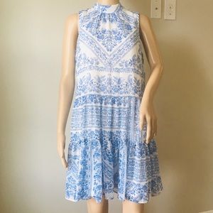 Calvin Klein floral chiffon halter trapeze dress size 4